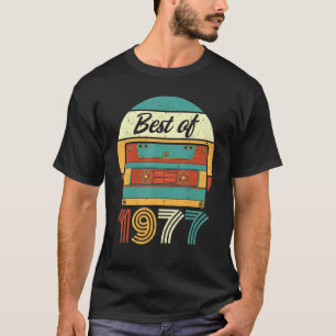 Best Of 1977 45th Birthday  Cassette Tape 45 Years T-Shirt