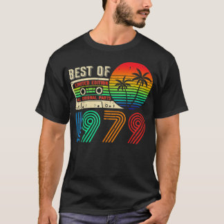 Best Of 1979 43rd Birthday Vintage Cassette Limite T-Shirt