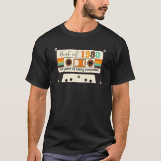 Best Of 1980 43 Years Of Being Awesome Retro 43rd  T-Shirt