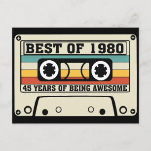 Best of 1980 45 years of being awesome holiday postcard