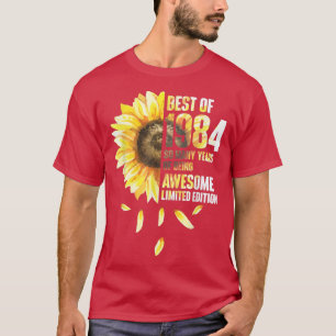 Best Of 1984 Sunflower Year Of Birth Birthday T-Shirt