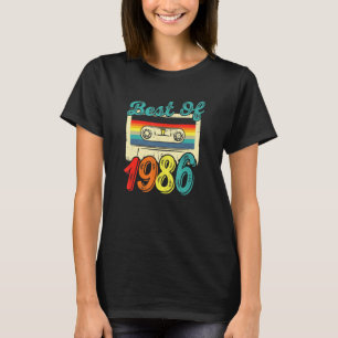 Best Of 1986 36th Birthday Vintage Cassette Tape T-Shirt