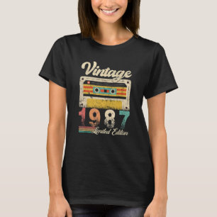 Best Of 1987 35 Years Old Cassette Vintage 35th Bi T-Shirt