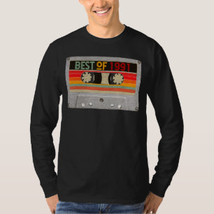 Best Of 1991 Mixtape Cassette Tape 31st Birthday T-Shirt