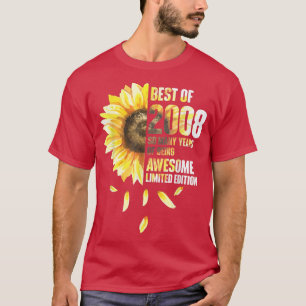 Best Of 2008 Sunflower Year Of Birth Birthday T-Shirt
