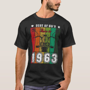Best Of 60's Born In 1963 Classic Motorcycle Birth T-Shirt