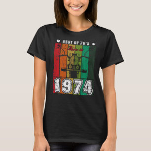 Best Of 70's Born In 1974 Classic Motorcycle Birth T-Shirt