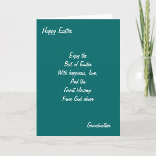 Best of easter grandmother holiday card