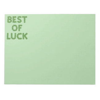Best of Luck Clovers Greeting Notepad