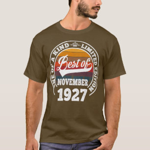 Best Of November 1927 95th Birthday Gift For 95 Ye T-Shirt