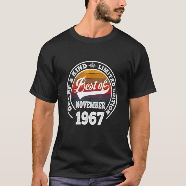 Best Of November 1967 55th Birthday  For 55 Years  T-Shirt (Front)
