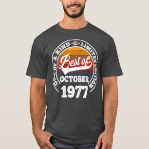 Best Of October 1977 45th Birthday Gift For 45 Yea T-Shirt