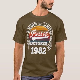 Best Of October 1982 40th Birthday Gift For 40 Yea T-Shirt
