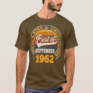 Best Of September 1962 60th Birthday Gift For 60 Y T-Shirt