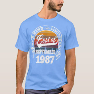 Best Of September 1987 35th Birthday Gift For 35 Y T-Shirt