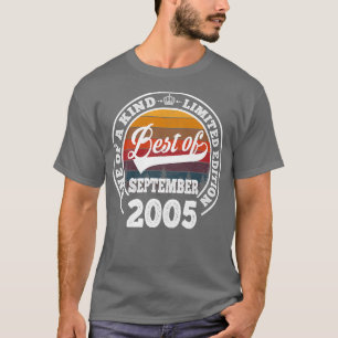 Best Of September 2005 17th Birthday Gift For 17 Y T-Shirt