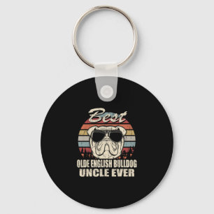 Best Olde English Bulldog Uncle Ever Fun Gift Fath Key Ring