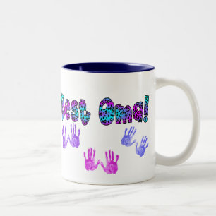 Best Oma Kids Hand Prints Gifts Two-Tone Coffee Mug