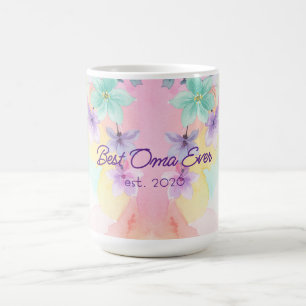Best Oma Mother's Day Bright Floral Coffee Mug
