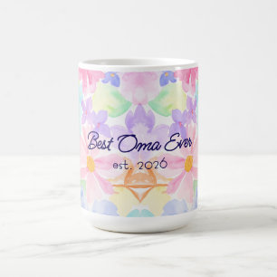 Best Oma Mother's Day Watercolor Floral Coffee Mug