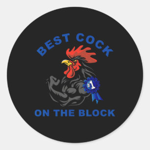 Best On The Block Chicken Apparel Classic Round Sticker