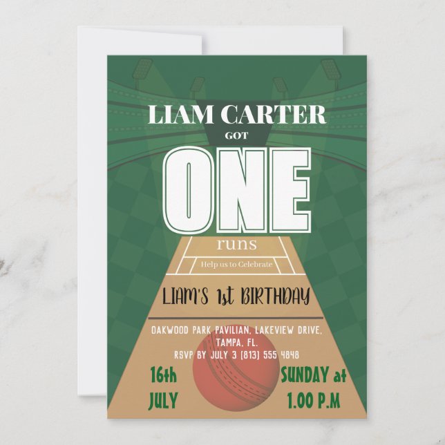 Best one First Birthday Invitation (Front)