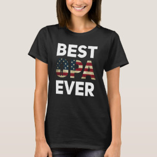 Best Opa Ever American Flag German Veteran Grandpa T-Shirt