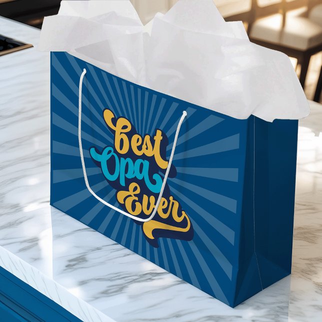 Best Opa Ever Father's Day Large Gift Bag (Creator Uploaded)