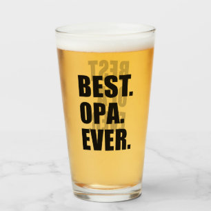Best Opa Ever German Grandfather Glass
