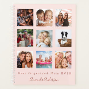 Best organised mum photo family blush pink 2026 planner