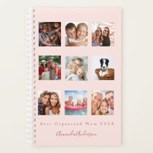 Best organised mum photo family collage rose gold planner
