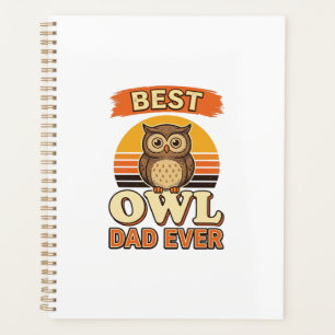 Best Owl Dad Ever Vintage Engraving Shirt Design_1 Planner
