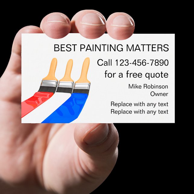 Best Paint Contractor House Painter Business Card (Creator Uploaded)