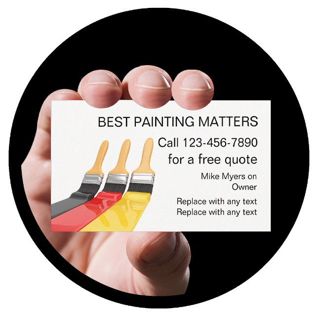 Best Painter Contractor Business Card (Creator Uploaded)