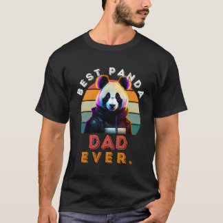 Best Panda Dad Ever Cyberpunk Panda T-Shirt