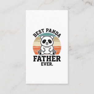 Best Panda Father Ever Vintage Panda Shirt Design_ Business Card
