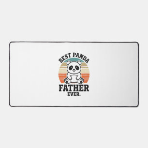 Best Panda Father Ever Vintage Panda Shirt Design_ Desk Mat