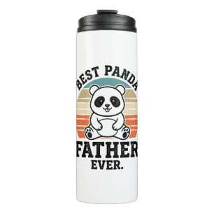 Best Panda Father Ever Vintage Panda Shirt Design_ Thermal Tumbler