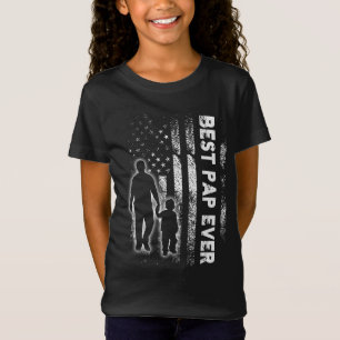Best Pap Ever USA Flag Father's day Grandpa Gift T-Shirt