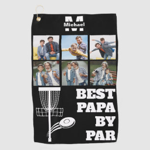 Best Papa By Par Disc Golf Frisbee Custom 6 Photo Towel