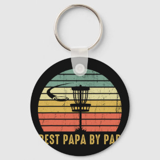Best Papa By Par Funny Disc Golf Gift For Dad Fath Key Ring