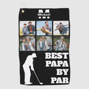 Best Papa By Par Golf with Custom 6 Photos Towel