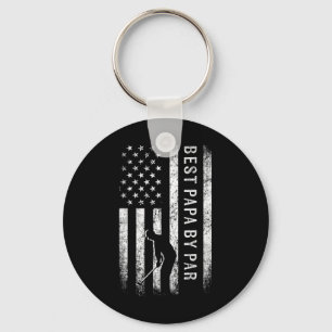 Best Papa By Par Golfing Gifts Papa Father's Day G Key Ring