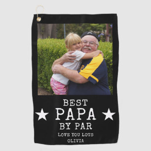Best Papa by Par Personalised Grandpa Photo Gift Golf Towel