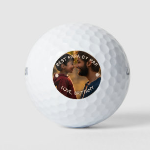 BEST PAPA BY PAR Photo Personalised Golf Balls
