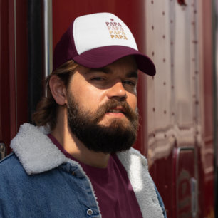 Best Papa Colourful Retro Bold Papa Father's Day  Trucker Hat