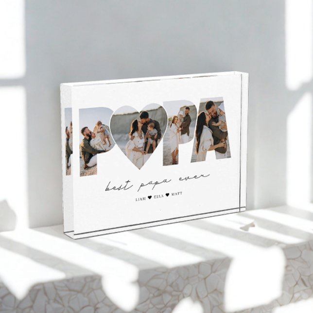 Best Papa Ever 4 Photo Collage for Dad or Grandpa (Creator Uploaded)