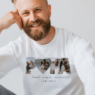 Best Papa Ever 4 Photo Collage for Dad or Grandpa Sweatshirt