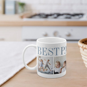 Best Papa Ever 4 Photo Collage Grandpa Coffee Mug