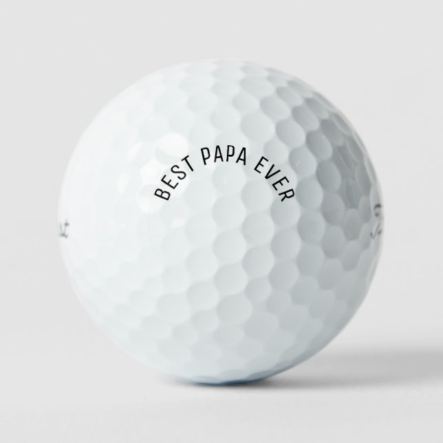 Best PaPa Ever Child Photo Titleist Pro V1 Golf Balls (Front)
